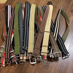 3 Random Men's Nylon Straps for watches assortment of color and sizes z3